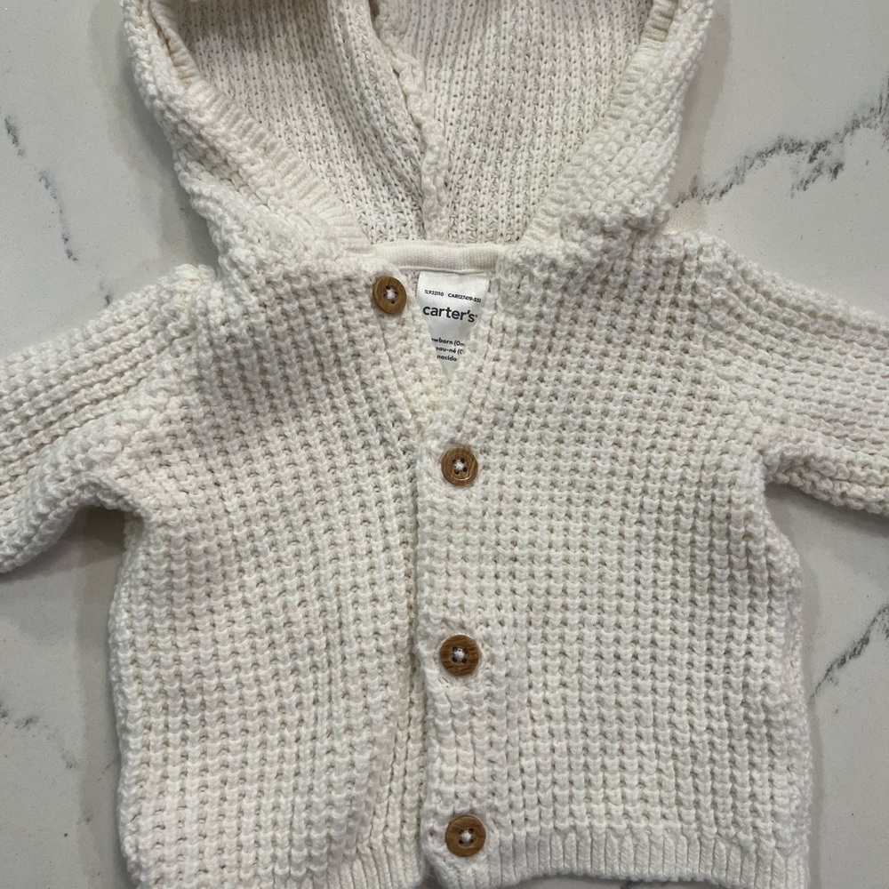 Carter's Cream Knit Baby Hoodie